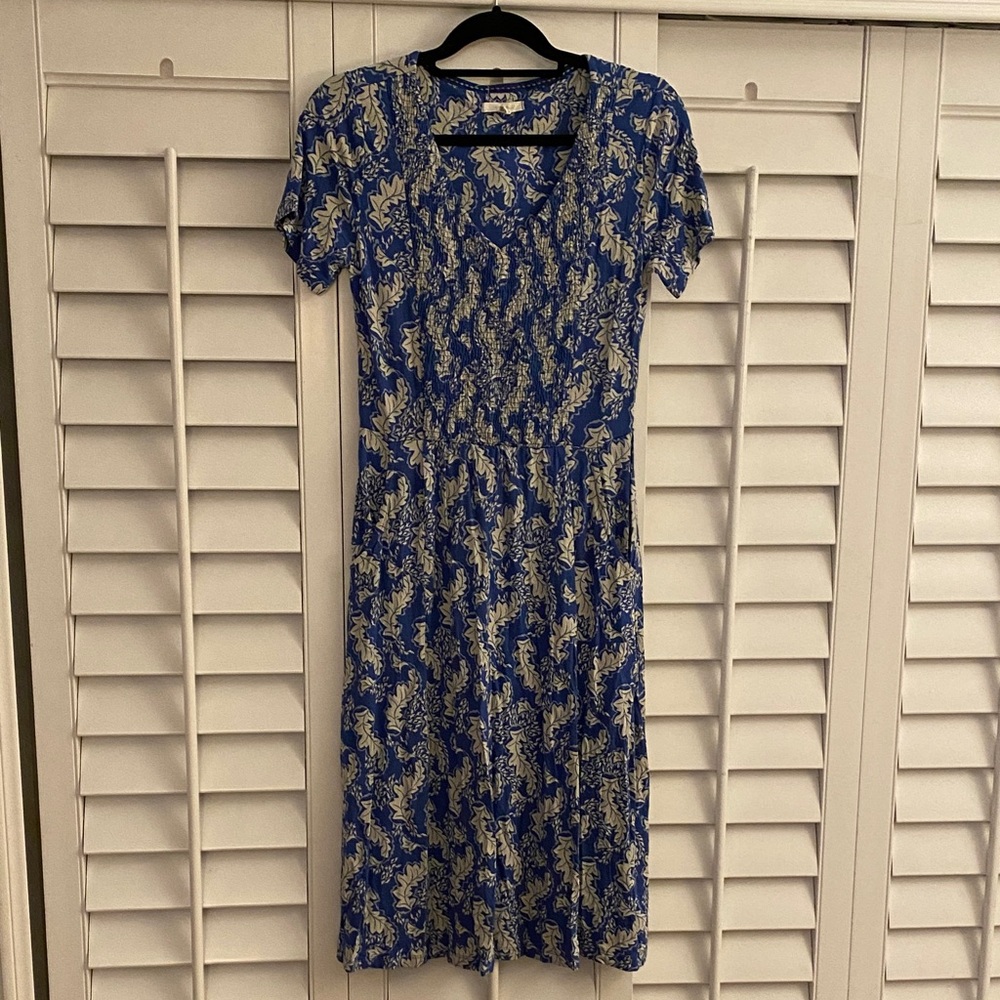 White Stuff UK Floral Short-Sleeve Midi Dress